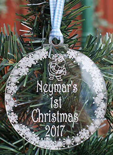 baby boy 1st christmas bauble