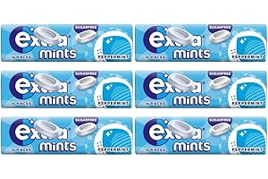 LINENVALE Peppermint Breath Mints Bundle – Extra Sugar-Free, 16 Pieces per Pack, Pack of 6 – Long-Lasting Fresh Breath