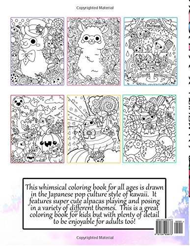 Book's Cover of Kawaii Alpacas: A Super Cute Coloring Book