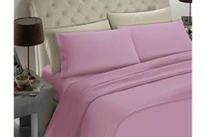 BANZAII TEXTILE INNOVATOR ONLINE Banzaii Completo Lenzuolo Una piazza e mezza, Lilla 100% Microfibra Made in Italy, Lenzuolo Sopra 180 x 290 cm, Lenzuolo Sotto 110/120 x 190/200 x 25 cm, 1 Federa 52 x 82 cm