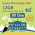 Costa Rica Data ONLY Sim Card 30 Daysl10GB of High-Speed up to 5G internet Data lFree Roaming in El Salvador, Guatemala, Nicaragua&Panama|NO Activation or ID authentication needed|Carte sim Costa Rica