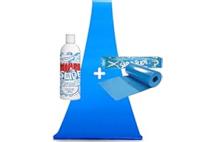 ORIGINAL CUP Pack Ventriglisse Géant XXL | 1 Tapis de Glisse 10 Mètres + 1 Litre Savon Extra-Glissant 100% Naturel | Fabriqué en France | Qualité Premium | Slip'n Slide | Jeu Eau Plein Air | OriginalCup®