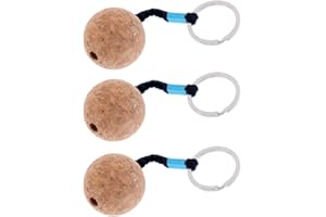 Inzopo 3 Pack Floating Key Ring, Cork Ball Keychain Kayak Boat Marine Yacht Surf Swim Water Buoy Key Float Key Fob