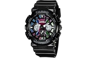 TASGO Men's Digital Sports Watch, Outdoor Dual Display 50M Waterproof Electronic Military Watches LED Alarm Stopwatch Wristwatch for Youth Unisex