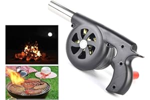CMLLING Großes handgekurbeltes Verbrennungsgebläse für den Außenbereich, manuelles Grillgebläse, für Camping- / Picknick- / Außenaktivitäten.