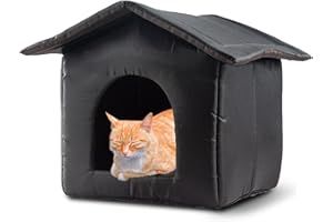 FANELOD Cat Houses for Outdoor, Outdoor Waterproof Cat House, Oxford Dirt Resistant Cat Kennels for Outside, Foldable Portable Dog Kennel, Water-Resistant Cat Shelter for Wild Cats, Strays Cats, Small Dogs
