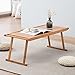 Produktbild X-L-H Relaxdays Bambus-Bett Tablett, Laptop-Schreibtisch, Schreibtisch, Schreibtisch, Kinder Frühstückstablett, Portable Bar Tisch, Notebook-Ständer Sofa Tisch, Study Desk, Mehrzweck Im Wohnheim, Hom