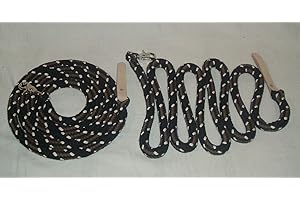 PFERDESEILE_DE Westernzügel Split Reins, extra schwer, geteilt je 2,20 mtr schwarz/braun/Natur