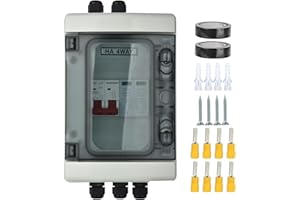 NUZEKY Solar DC Isolator Switch Circuit-Breaker - - 2 Pole 40A (12V-400V) PV DC Isolator Switch IP65 Waterproof Housing - Photovoltaic Circuit Breaker for Solar System