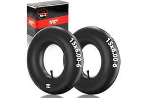 1PZ F3I-15I Chambre à air 15x6,00-6 avec tige droite TR13 pour Tondeuse à gazon, Chariots à main de jardin, Tracteur à pelouse, ATV, Voiturette de golf, pour pneu 15x6.00-6 15 pouces