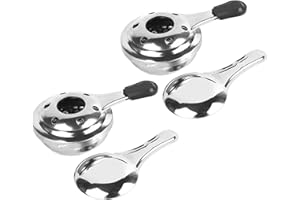 Wilsonzin 2 piezas Fondue Quemador Accesorios para Fondue Quemador Portátil Mini Alcoholímetro Estufa Quemador Fondue Accesorios Portátil Alcohol Hervidor de alcohol para olla caliente, cocina de olla