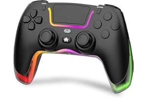 Yeerain Controller per PS4, Wireless Joystick Bluetooth Gamepad PS4 con Sensore Giroscopio a 6 Assi/Touch Panel/Doppia Vibrazione/Audio Jack, Controllers di Gioco per PS4/Pro/Slim