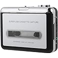 Hopcd Portable EC218 Cassette Player,Nostalgic Cassette to MP3 Converter,Tape to PC Cassette Recorder MP3 CD Converter,Plug and Play,Standalone USB Capture Digital Audio Music Player