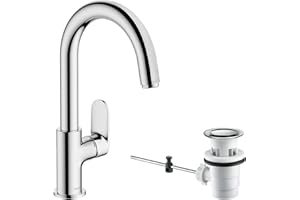 hansgrohe Vernis Blend Miscelatore monocomando lavabo con bocca orientabile e saltarello, cromo, 71554000