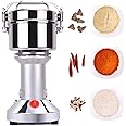 Electric Grain Mill Grinder | Powerful 800W Stainless Steel High-Speed Food Mill | Portable Herb, Spice, Cereal, Coffee Bean Grinder for Home/Restaurant | 25000 RPM, 1-2mm Fine Grinding, 300 Mesh