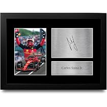 Photo Encadrée Lewis Hamilton A3 - Autographe Signée - Cadeau Fan Formule 1