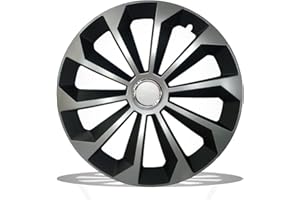 JESTIC 4er SET Radkappen Radblenden Radzierblenden FAME SCHWARZ / SILBER Größe UNIVERSAL (14 ZOLL)