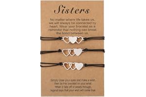 Branets Ensemble de bracelets d'amitié assortis pour meilleurs amis, bracelets de distance, cadeaux pour femmes et filles