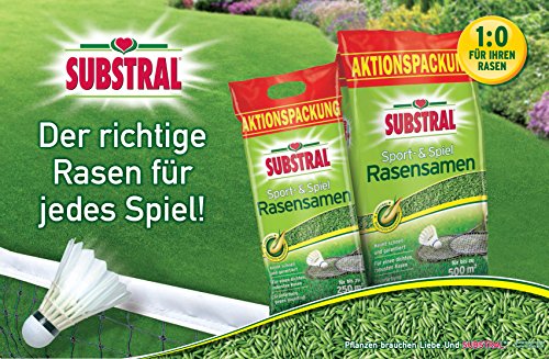 Substral Rasensamen Sport und Spiel – Schnell keimende strapazierfähige Saatmischung – 5 kg für 250 m² - 2