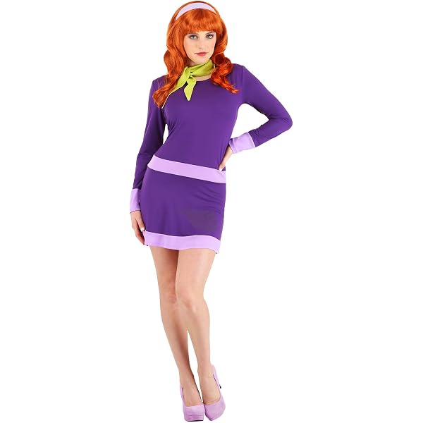 Amscan Daphne Blake Kostüm – Offizielles Warner Bros. Scooby Doo – Für Erwachsene – Gr. XL – Mit Kleid, Halstuch, Perücke & Stirnband