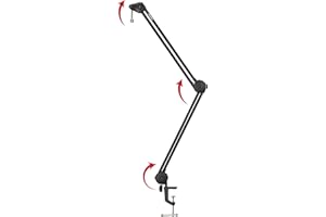 Gator Frameworks - GFWMICBCBM2000 Deluxe Supporto da scrivania per asta di microfono broadcast, per podcast e registrazione