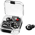 WEILIAN True Wireless Small Earbuds with Microphone for Small Ear Canals Bluetooth Small Discreet Ear Buds for Small Ears Wireless Mini Tiny Earbuds Earphones in Ear Headphones for Working Out (BLACK)