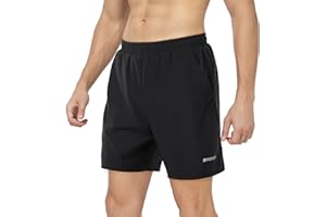 BERGRISAR Męskie spodenki do biegania 7'' Active 2 w 1 z kieszenią na telefon BG600