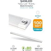 ŞANLED 100wat 120 Cm Kristal Yatay Led Bant Armat&uuml;r-trafolu Beyaz Işık -1-2-4-8-10-20-40-50-100 Adettir (1)