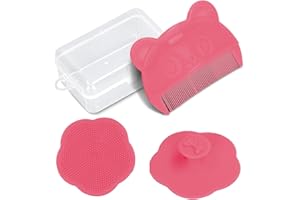 babybürste,plplaaoo Baby Badebürste,Baby haarbürste, Baby bürste,Peeling Bürste, das SkinSoother Baby Essential für trockene Haut, Milchschorf und Ekzeme (klein, 2 Stück) für Neugebor(Blau)