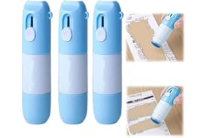 Genérico Fluido de corrección de Papel térmico con Cuchillo de desempaquetado, Protege información Importante Elimina el abridor de Cajas de privacidad, para Etiquetas de Paquete (3 Unidad)