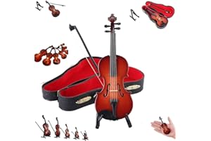 BDUTTLEFISH 2026 New Playable Tiny Violin Figurine,The Worlds Smallest Miniature Musical Instrument with Sound and Sad Music,Miniature Musical Instrument Accessory or Keychain Charm for Novelty Gift
