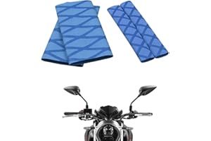CJQRL 4 Piezas Cubre Puños Moto, Puños Para Moto, Puños De Moto, Puños Antideslizantes termoretráctiles, Puños de Motocross, Puños Antideslizantes de Moto(azul)