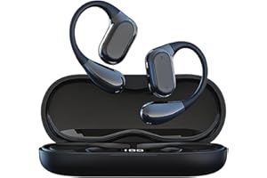 LBAXSXP Wireless Earbuds, Bluetooth 5.4 running Headphones, stereo noise cancellation, Bone Conduction Headphones, 40H Playtime, IPX7 Waterproof, LED Display Sports Earphones for Workouts Running Fitness