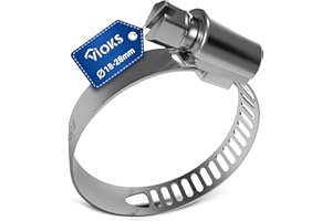 ‎VIOKS VIOKS Schlauchschelle Ablaufschlauch Klemme Wasserschlauch Befestigung aus Chromstahl Ø18-28mm Schelle Ersatzteil Zubehör für Spülmaschine Waschmaschine