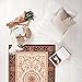 Produktbild HOMY Kurzflor Teppich 160x230cm Venezia beige / rot gemustert