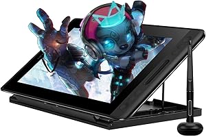 HUION Kamvas Pro 12 Tavoletta Grafica con Schermo, Monitor Completamente Laminato da 11,6 Pollici con Supporto Regolabile, 120% sRGB Ideale per il Lavoro da Casa e L'apprendimento Remoto