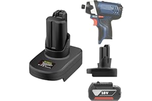 URUN for Bosch GBA 18V Li-Ion to Bosch 12V battery adapter, for Bosch GBA 18V system lithium battery to convert to Bosch 12V lithium batteries, for use with Bosch 12V cordless power tools