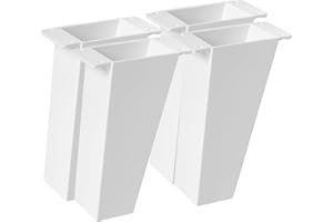 POMOLINE 4un. Pata Inclinada pie mueble nórdico escandinavo en plastico ABS ANTIHUMEDAD color blanco