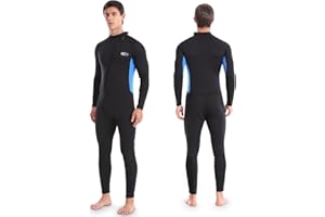 GIMILIFE Kombinezon dla mężczyzn, męskie kombinezony na całej długości, 3 mm neoprenowy kombinezon mokry męski kombinezon do nurkowania z rurką pływania surfingu