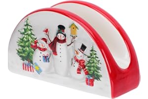Cabilock 1 Pc Servilletero De Navidad Servilletas Navideñas Novedoso Servilletero Práctico Porta Pañuelos Árbol De Navidad Dispensador De Servilletas De Campo Cesta Cerámica