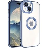 KZY İletişim Apple iPhone 15 ile uyumlu Kapak ile uyumlu Yanları Renkli Lens Korumalı Logo G&ouml;steren Şeffaf Luxury Silikon Kıl