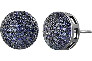 Sincera Biżuteria damska kolczyki niebieskie/czerwone/zielone, mosiądz, czarne srebro z kryształkami Swarovski® Elements