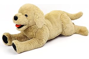 LotFancy Peluche Perro Golden Retriever 52,8cm, Peluches Grandes Tacto Suave, Seguro y Cómodo Juguete Mejor para Niños, Chicos, Parejas, Mascota