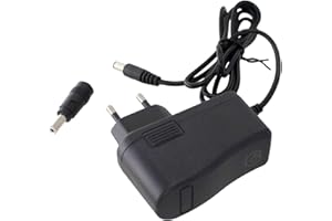 NAISEE A2ZWORLD Fuente de alimentación 9 V 2 A 18 W, transformador cargador 9 V con DC Jack macho 5,5 mm x 2,1 mm y 5,5 mm x 2,5 mm
