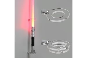 HHUXIUE Lichtschwert Wandhalterung Lichtschwert Ständer Schwert Regal Geeignet für Lichtschwert Ständer Lichtschwert Display Schwerter Lichtschwert Schwert Wandhalterung (Transparent 1 Loch)