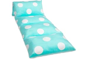 Butterfly Craze Funda de Almohada de Tumbona, Solución De Asiento Acogedora & Con Estilo Todos, Cojín De Suelo Reclinable Para Mayor Comodidad, Colchoneta para siestas, Solo Funda, Lunares Aqua, Queen