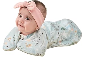 SIMYJOY ENJOY THE SIMPLICITY SIMYJOY Baby Swaddle Transition Sleeping Bag, 0.5 TOG Baby Wearable Blanket with 2-Way Zipper, 100% Cotton Lightweight Newborn Swaddle Sack for Better Sleep, Seaweed, 3-6 Months