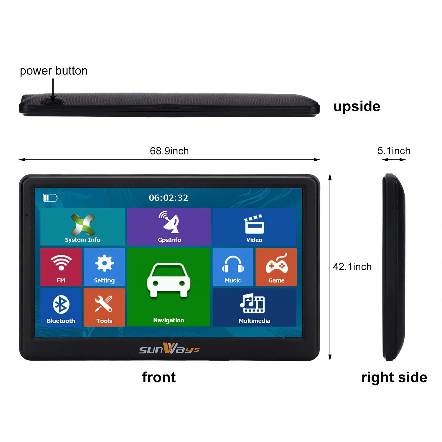7-inch-high-brightness-sat-nav-and-touchscreen-including-pre-installed-UK-and-EU-maps-for-free-lifetime-updatessat-nav-built-in-8BG-No-need-to-insert-a-card