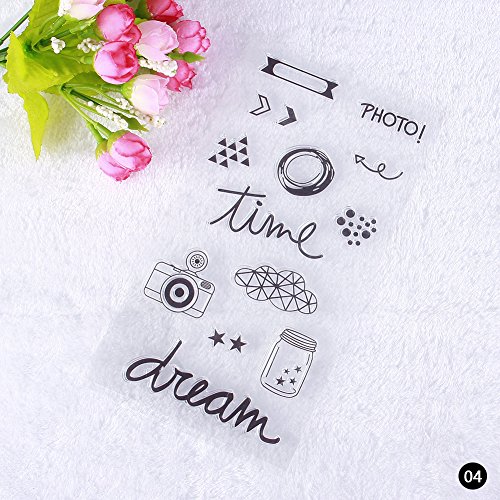 calistouk transparent, Travel Serie Muster Gummi Stempel Seal DIY Album Craft Scrapbooking Dekoration Travel & 04 - 2