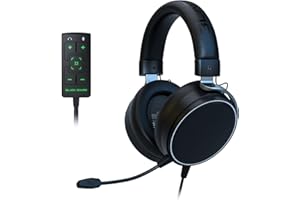Black Shark Casque Gaming pour PC, PS4, PS5, Switch, Son Surround Spatial 7.1, Micro Suppression du Bruit Ambiant Détachable, Pilotes de 50mm, avec Prise Audio de 3,5 mm et Carte Son USB